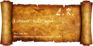 Lohner Kámea névjegykártya